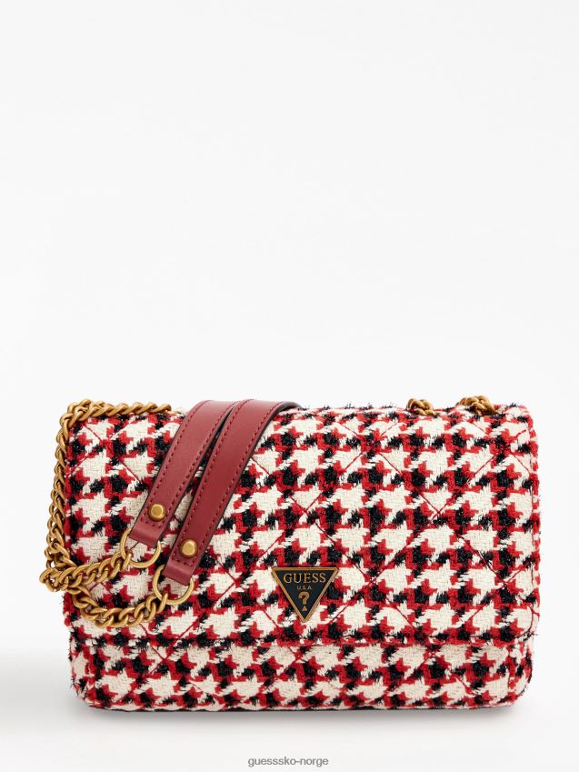 Guess cessily tweed crossbody bag svart svart unisex F0LJ803109