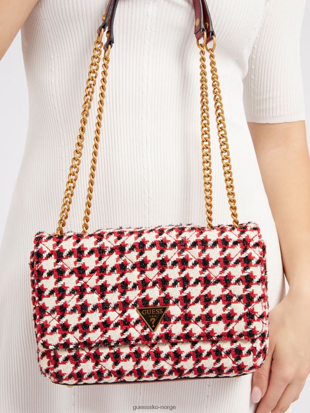 Guess cessily tweed crossbody bag svart svart unisex F0LJ803109