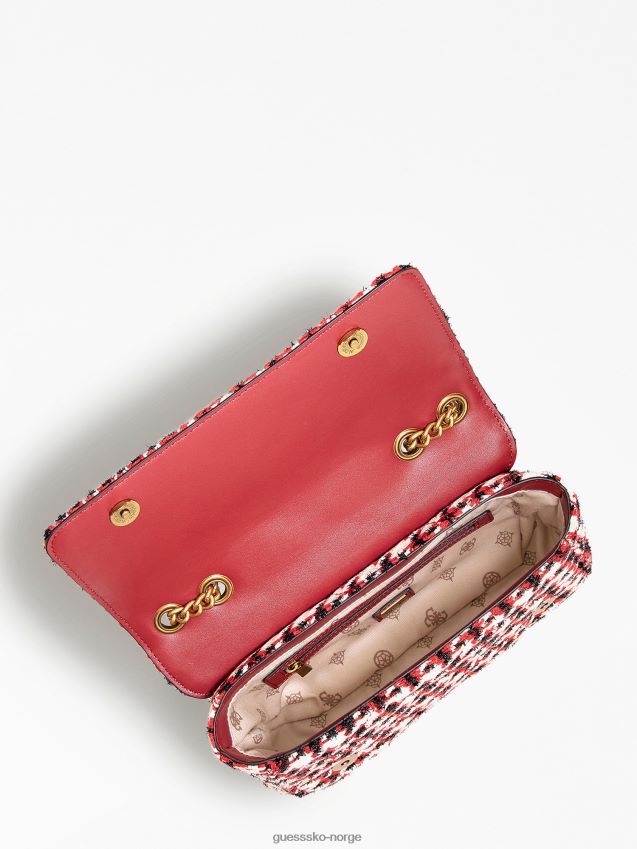 Guess cessily tweed crossbody bag svart svart unisex F0LJ803109