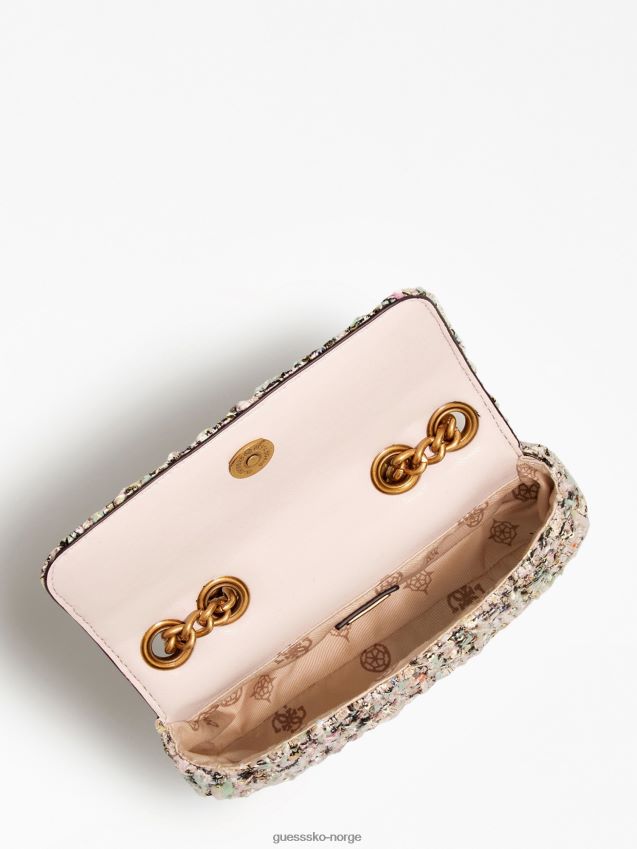 Guess cessily tweed micro crossbody bag gull gull unisex F0LJ803100