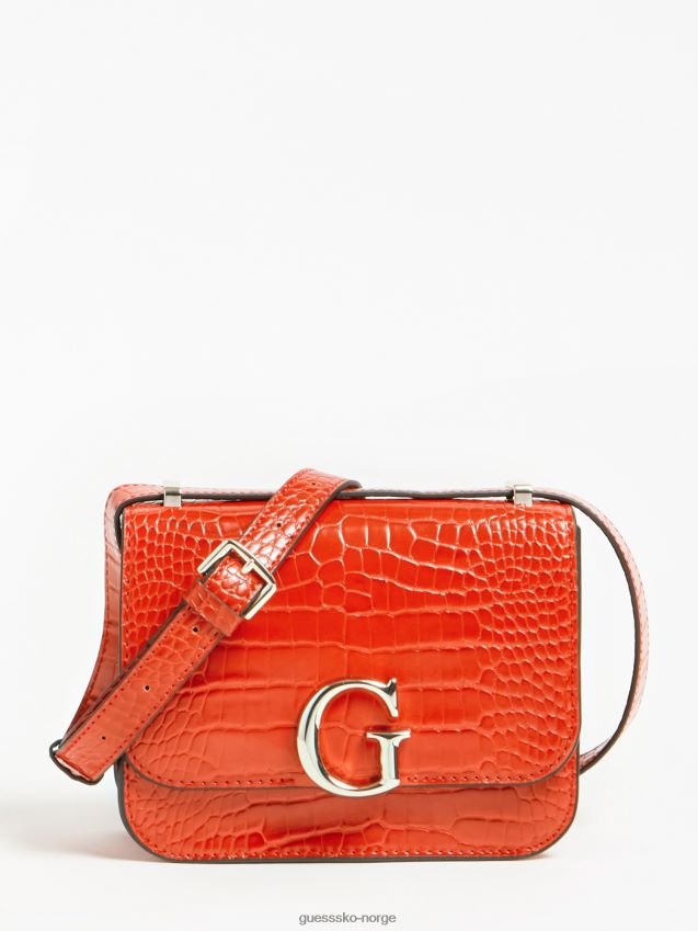 Guess corily krokodille crossbody oransje oransje unisex F0LJ806011