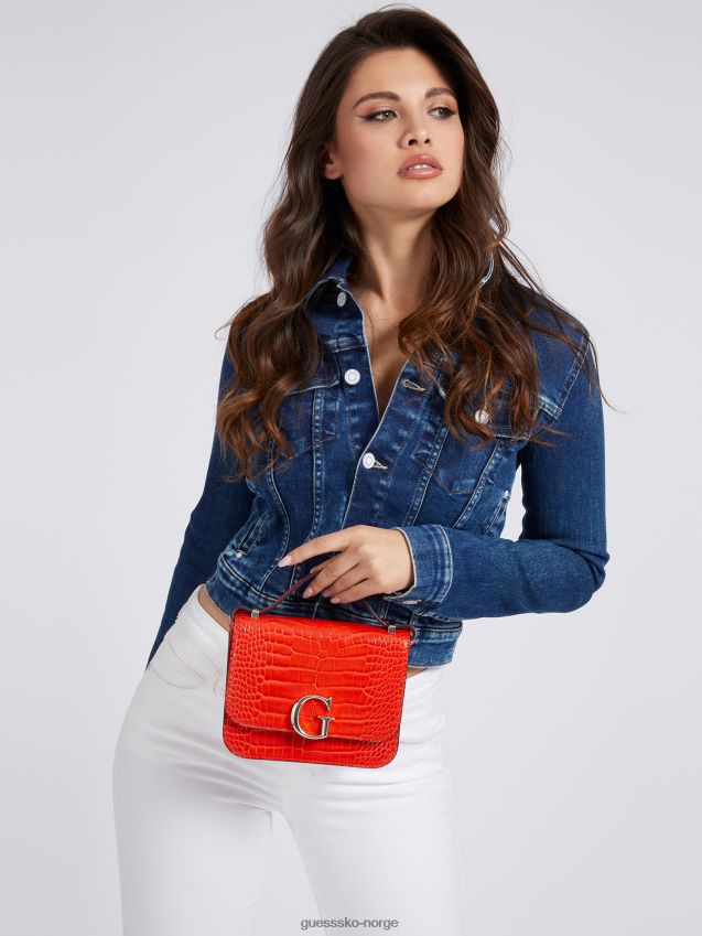 Guess corily krokodille crossbody oransje oransje unisex F0LJ806011