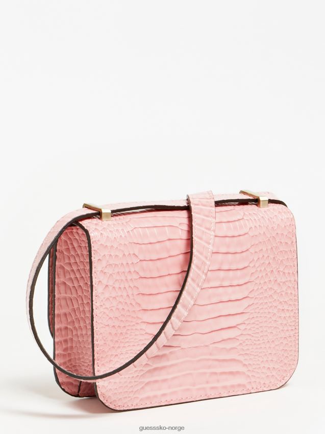 Guess corily krokodilletrykt crossbody-veske, rosa rosa unisex F0LJ806183