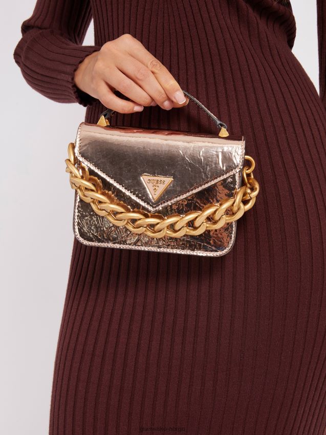 Guess foliert retour micro crossbody bag gull gull unisex F0LJ803674