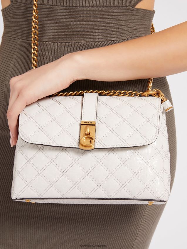 Guess gaia 4g logo crossbody bag hvit hvit unisex F0LJ802965