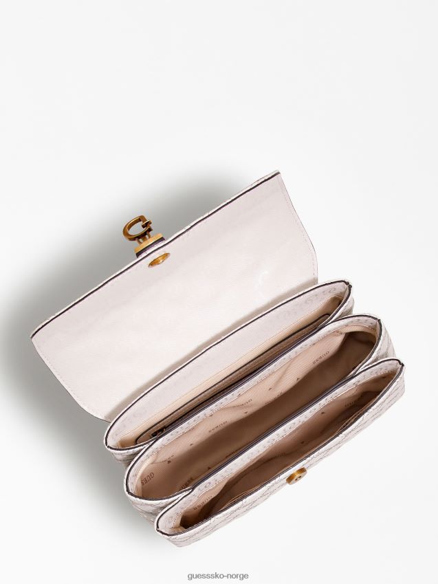 Guess gaia 4g logo crossbody bag hvit hvit unisex F0LJ802965