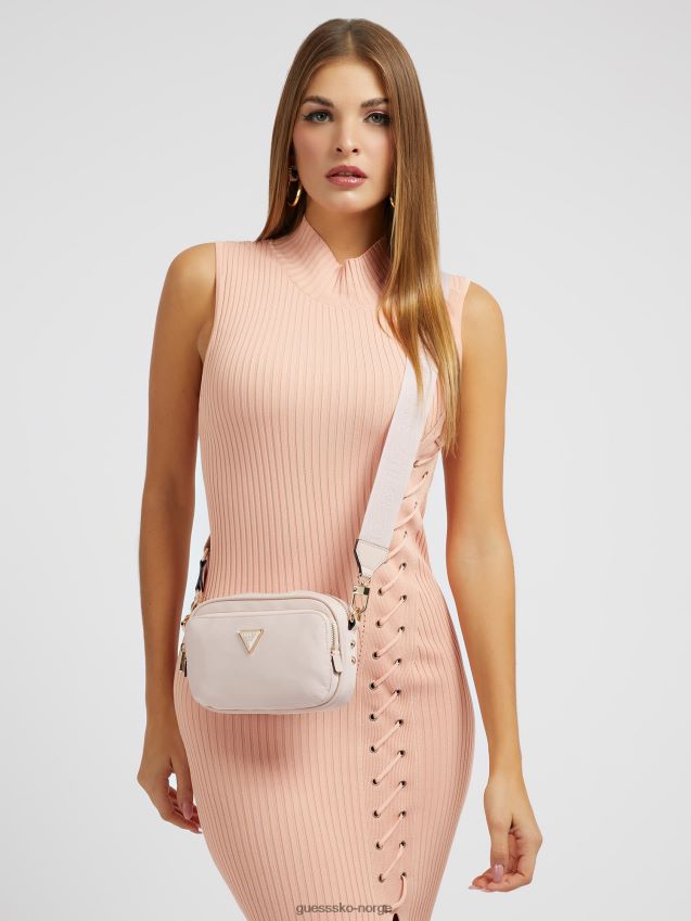 Guess gemma saffiano mini crossbody rosa rosa unisex F0LJ805107