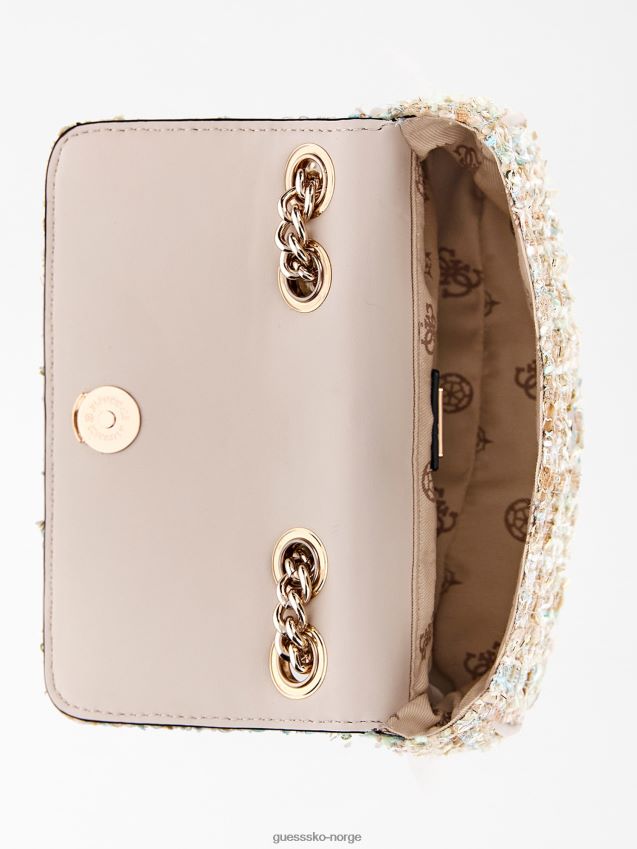 Guess gnist tweed mini crossbody blå blå unisex F0LJ805258