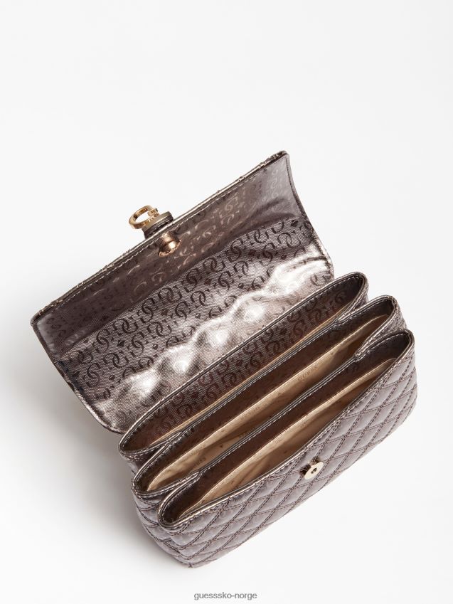 Guess grå gaia 4g crossbody-veske med logo grå unisex F0LJ804942