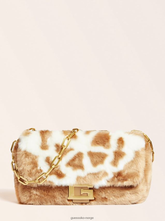 Guess grå helma imitert pels crossbody grå unisex F0LJ805414