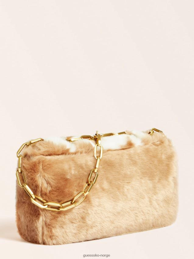 Guess grå helma imitert pels crossbody grå unisex F0LJ805414