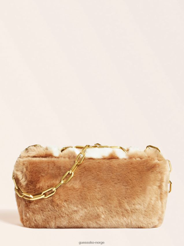 Guess grå helma imitert pels crossbody grå unisex F0LJ805414