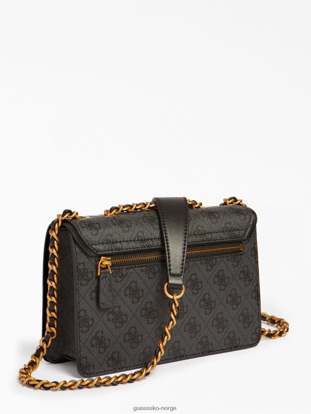 Guess grå izzy 4g-logo mini crossbody-veske grå unisex F0LJ805091