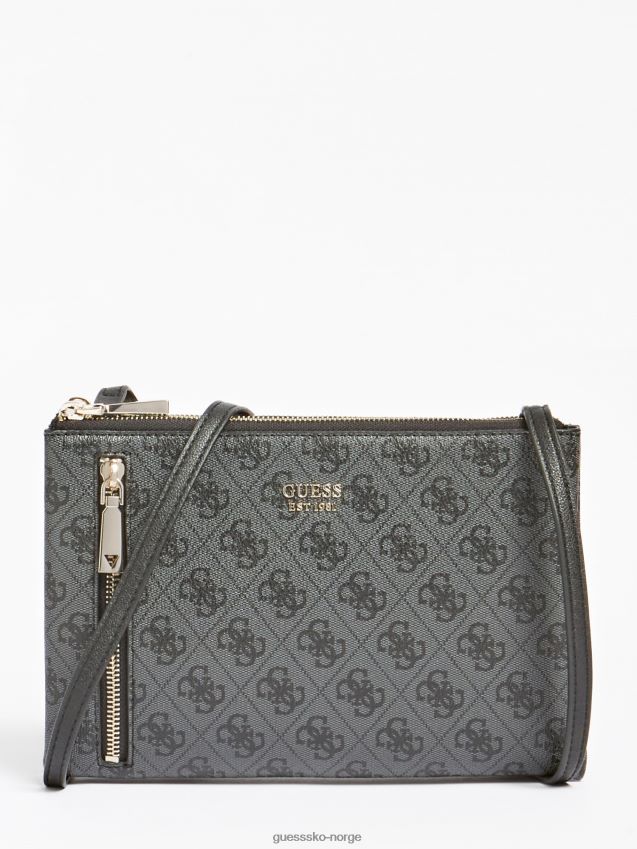 Guess grå multi naya 4g-logo crossbody-veske grå multi unisex F0LJ805007
