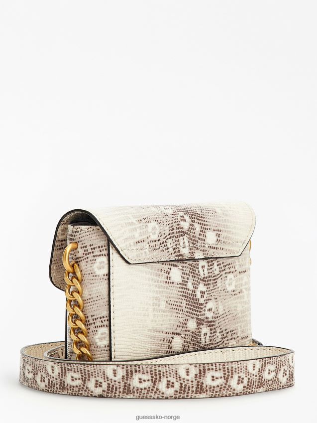 Guess grå multi shenny python-print mini crossbody grå multi unisex F0LJ805228