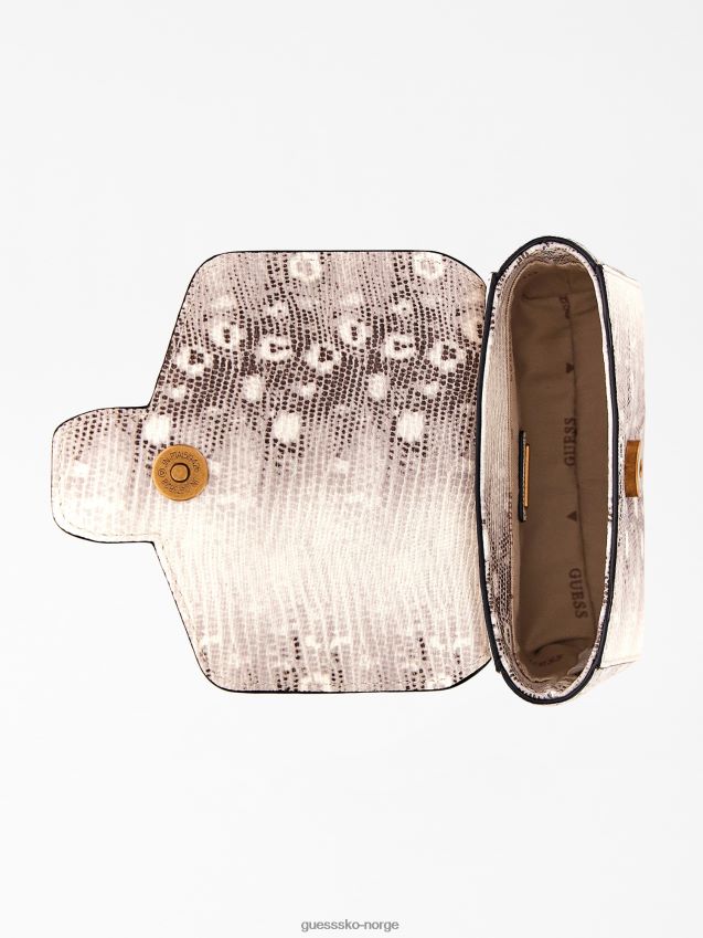 Guess grå multi shenny python-print mini crossbody grå multi unisex F0LJ805228