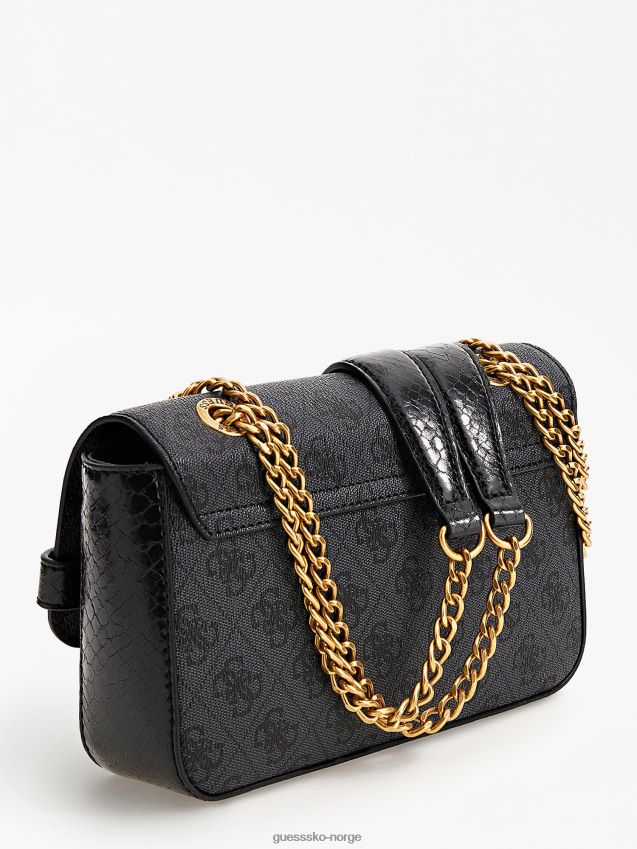 Guess grå zadie 4g-logo mini crossbody-veske grå unisex F0LJ802602