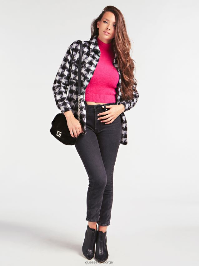 Guess gwen imitert pels crossbody svart svart unisex F0LJ805643