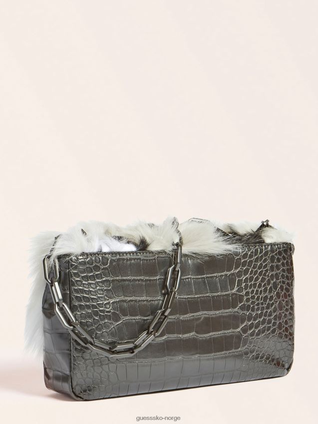 Guess helma imitert pels crossbody svart svart unisex F0LJ805164