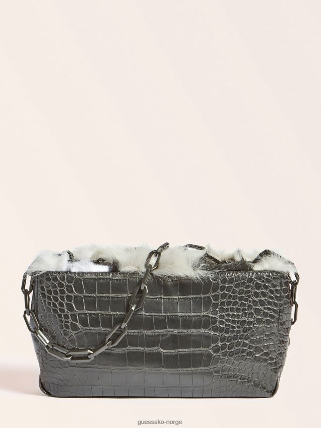 Guess helma imitert pels crossbody svart svart unisex F0LJ805164