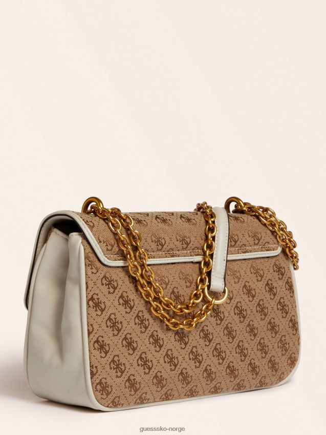 Guess hvit aileen 4g-logo crossbody-veske hvit unisex F0LJ805218