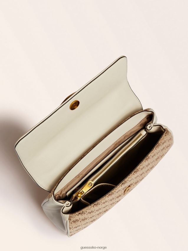 Guess hvit aileen 4g-logo crossbody-veske hvit unisex F0LJ805218