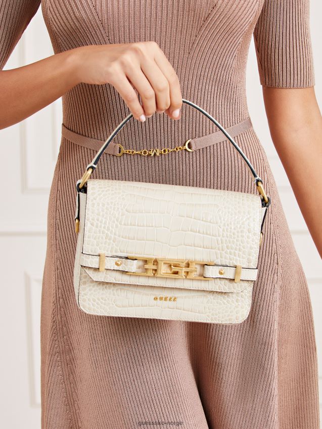 Guess hvit cristina crossbody-veske i ekte skinn hvit unisex F0LJ805417