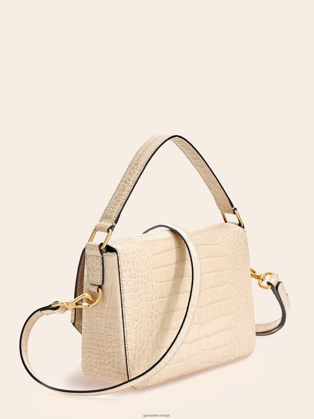 Guess hvit cristina crossbody-veske i ekte skinn hvit unisex F0LJ805417