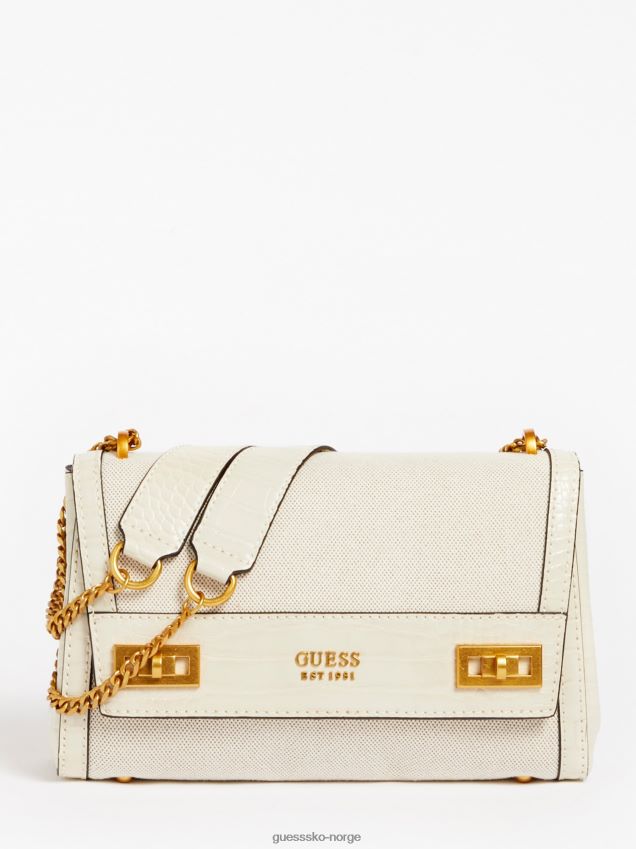 Guess hvit katey logo sjarm crossbody hvit unisex F0LJ803448