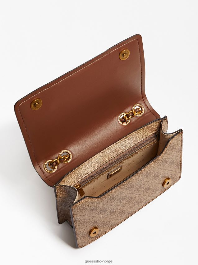 Guess izzy 4g logo mini crossbody bag brun brun unisex F0LJ805268