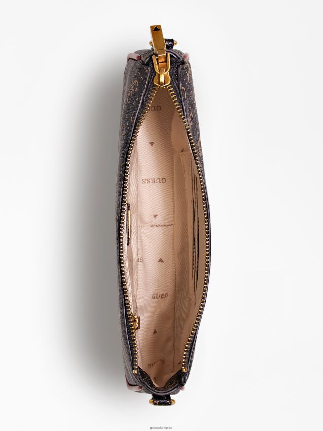 Guess izzy 4g logo mini crossbody bag svart svart unisex F0LJ804940