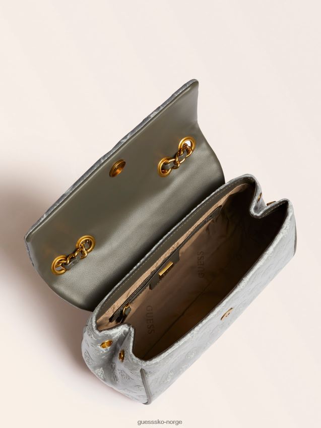 Guess kimi velvet crossbody bag grå grå unisex F0LJ805355