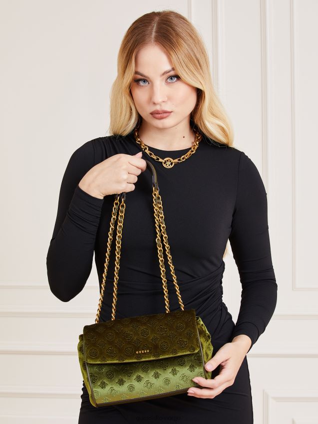 Guess kimi velvet crossbody bag grønn grønn unisex F0LJ805020