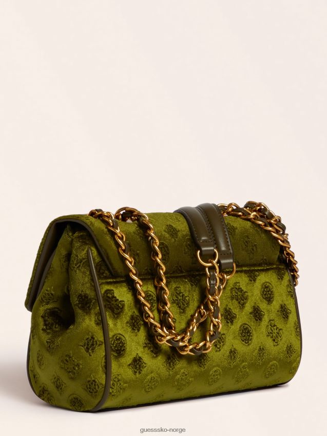Guess kimi velvet crossbody bag grønn grønn unisex F0LJ805020