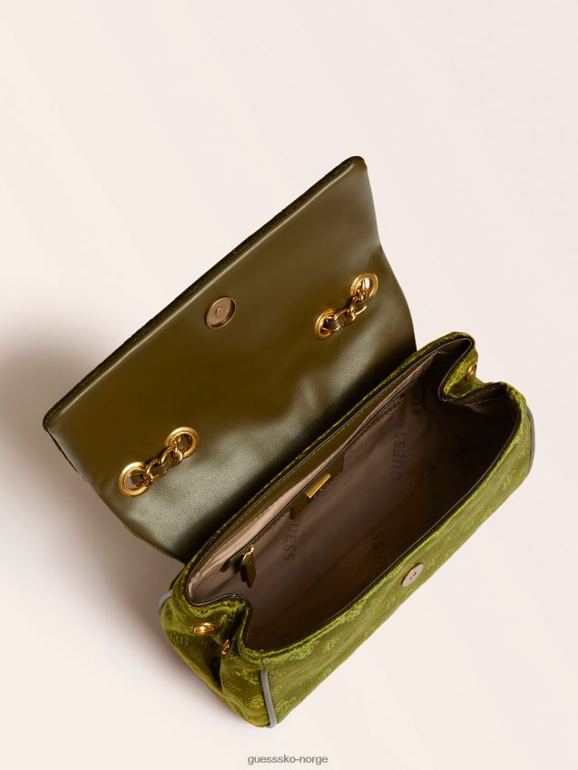 Guess kimi velvet crossbody bag grønn grønn unisex F0LJ805020