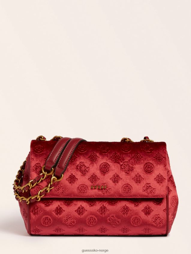 Guess kimi velvet crossbody bag rød rød unisex F0LJ805131
