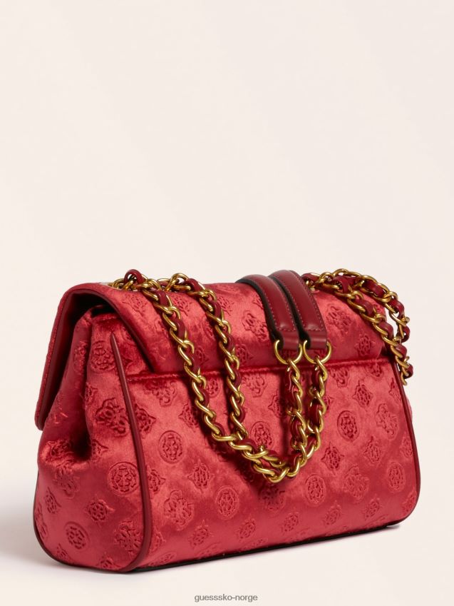 Guess kimi velvet crossbody bag rød rød unisex F0LJ805131