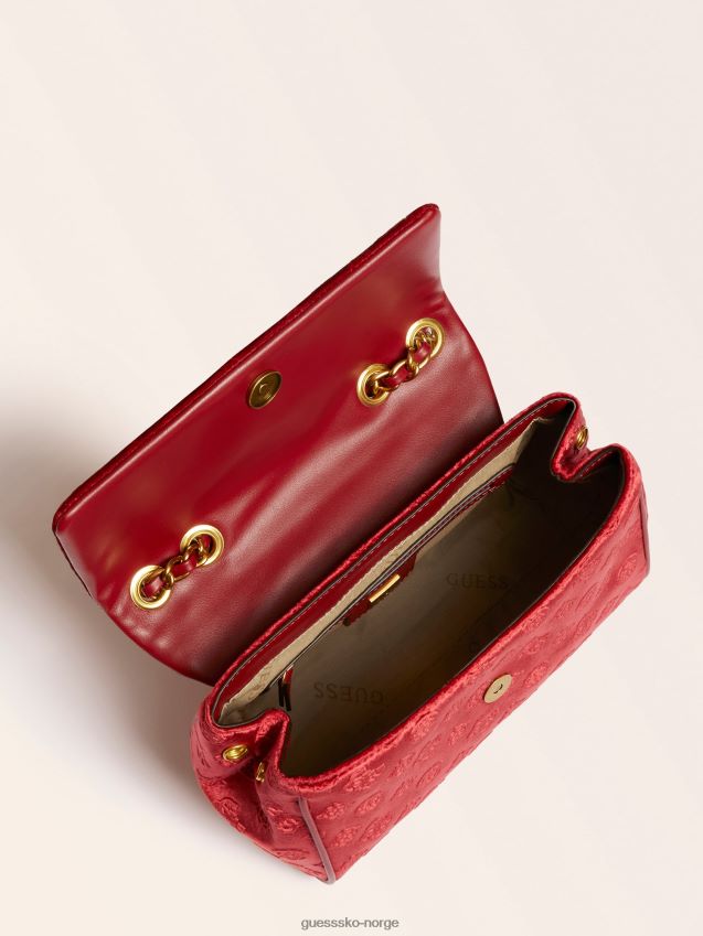 Guess kimi velvet crossbody bag rød rød unisex F0LJ805131