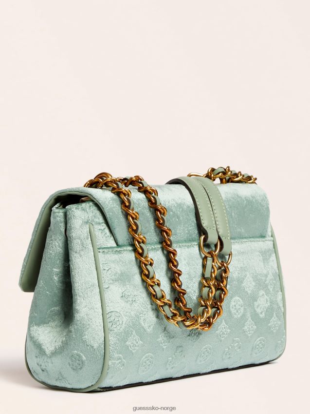 Guess kimi velvet jewel crossbody lyseblå lyse blå unisex F0LJ805315