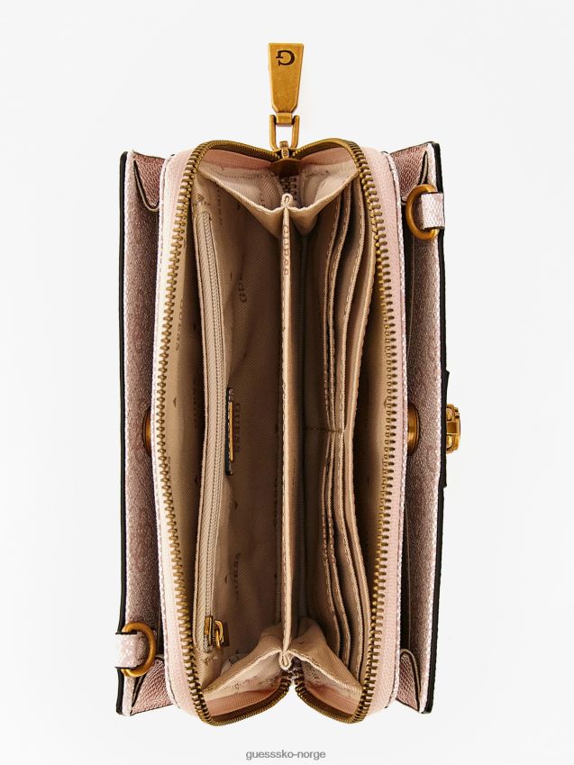 Guess krem ginevra 4g logo mini crossbody krem unisex F0LJ805257