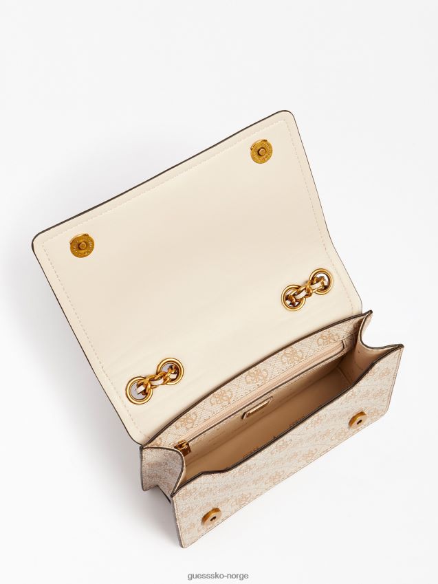 Guess krem izzy 4g logo mini crossbody bag krem unisex F0LJ802616