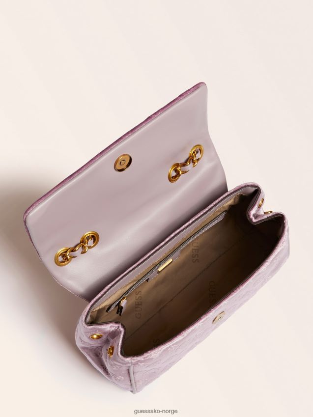 Guess lilla kimi fløyel crossbody-veske syrin unisex F0LJ805377