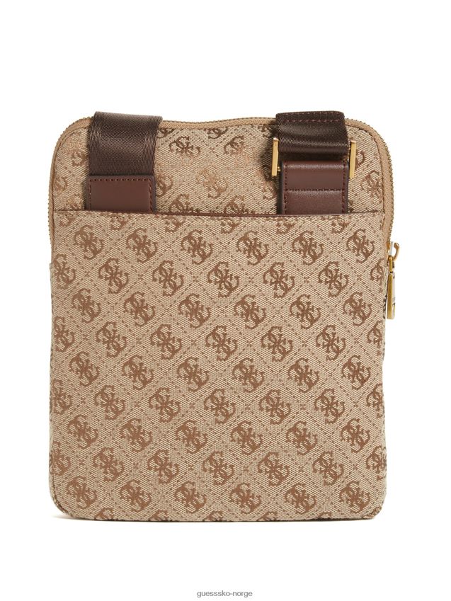 Guess logo jacquard flat crossbody bambus bambus unisex F0LJ8011094