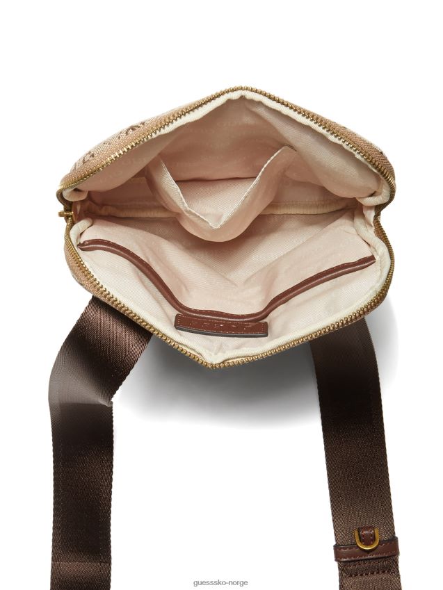 Guess logo jacquard flat crossbody bambus bambus unisex F0LJ8011094