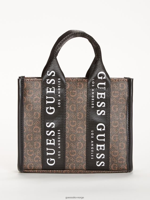 Guess logo mini tote crossbody brun brun unisex F0LJ807619