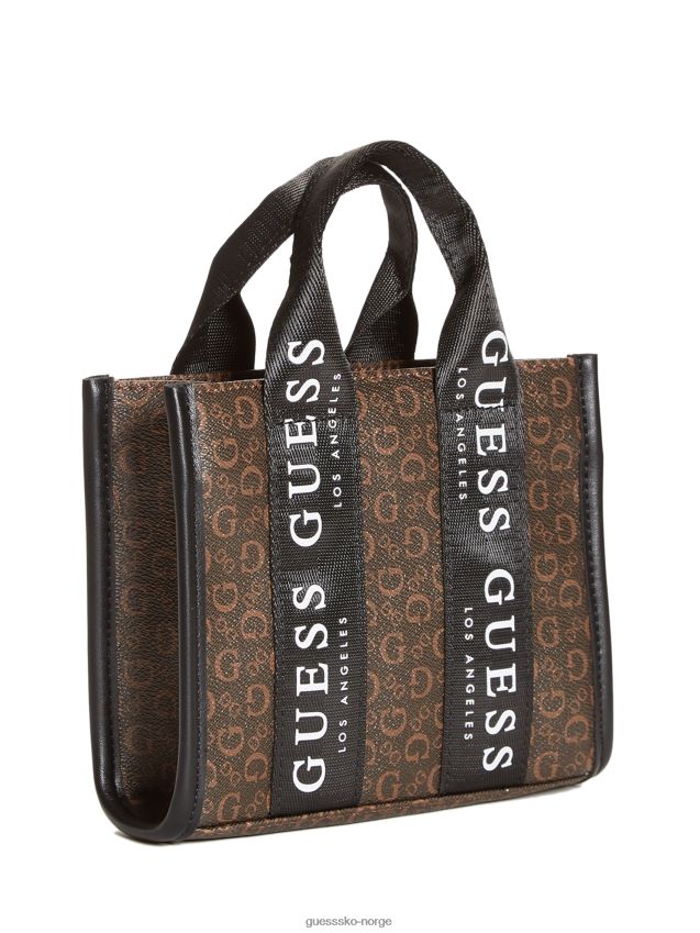 Guess logo mini tote crossbody brun brun unisex F0LJ807619