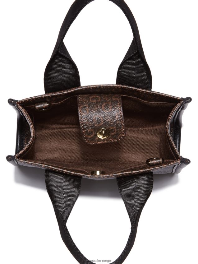 Guess logo mini tote crossbody brun brun unisex F0LJ807619