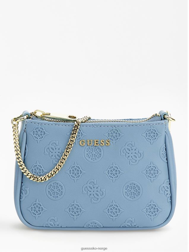 Guess lyseblå 4g peon logo mini crossbody bag lyse blå unisex F0LJ805136