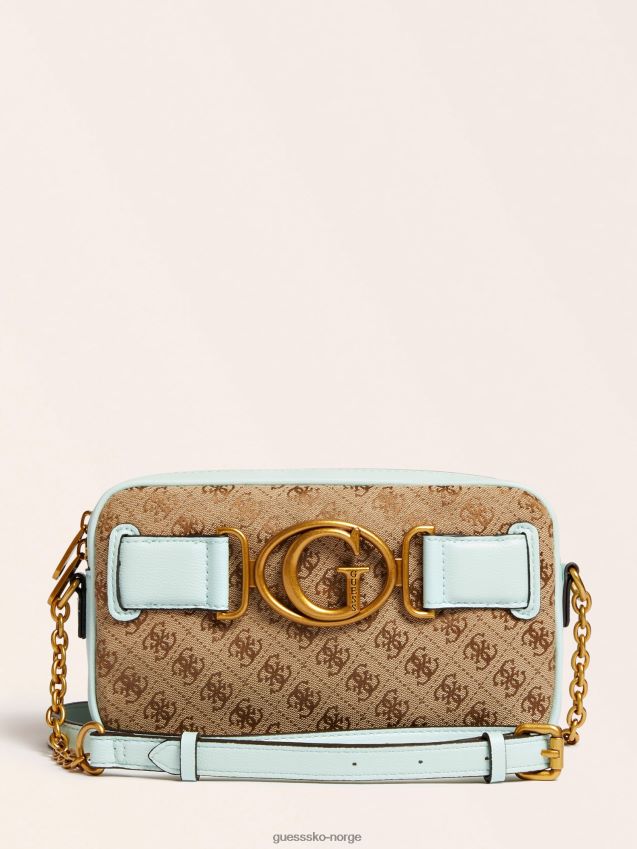 Guess lyseblå aviana 4g logo mini crossbody lyse blå unisex F0LJ804978