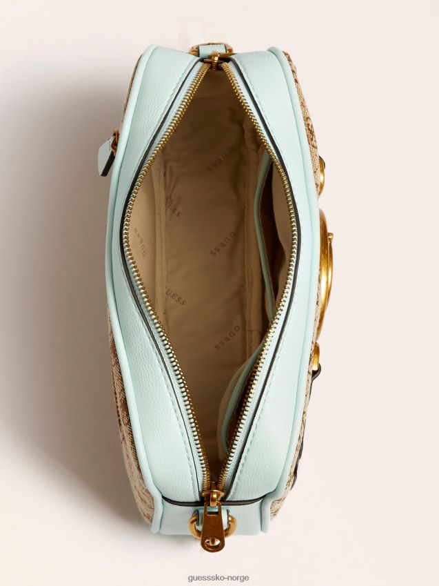 Guess lyseblå aviana 4g logo mini crossbody lyse blå unisex F0LJ804978